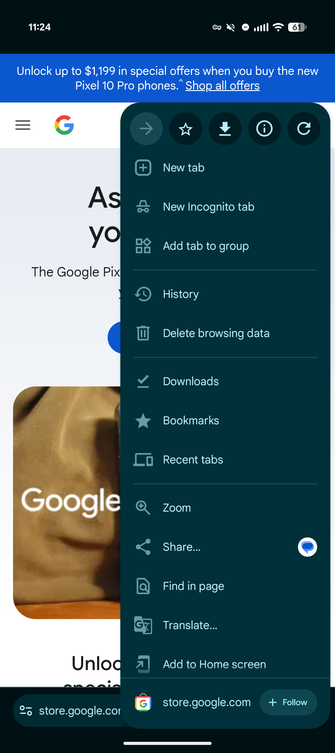 Material de Android Chrome 3 Expresivo