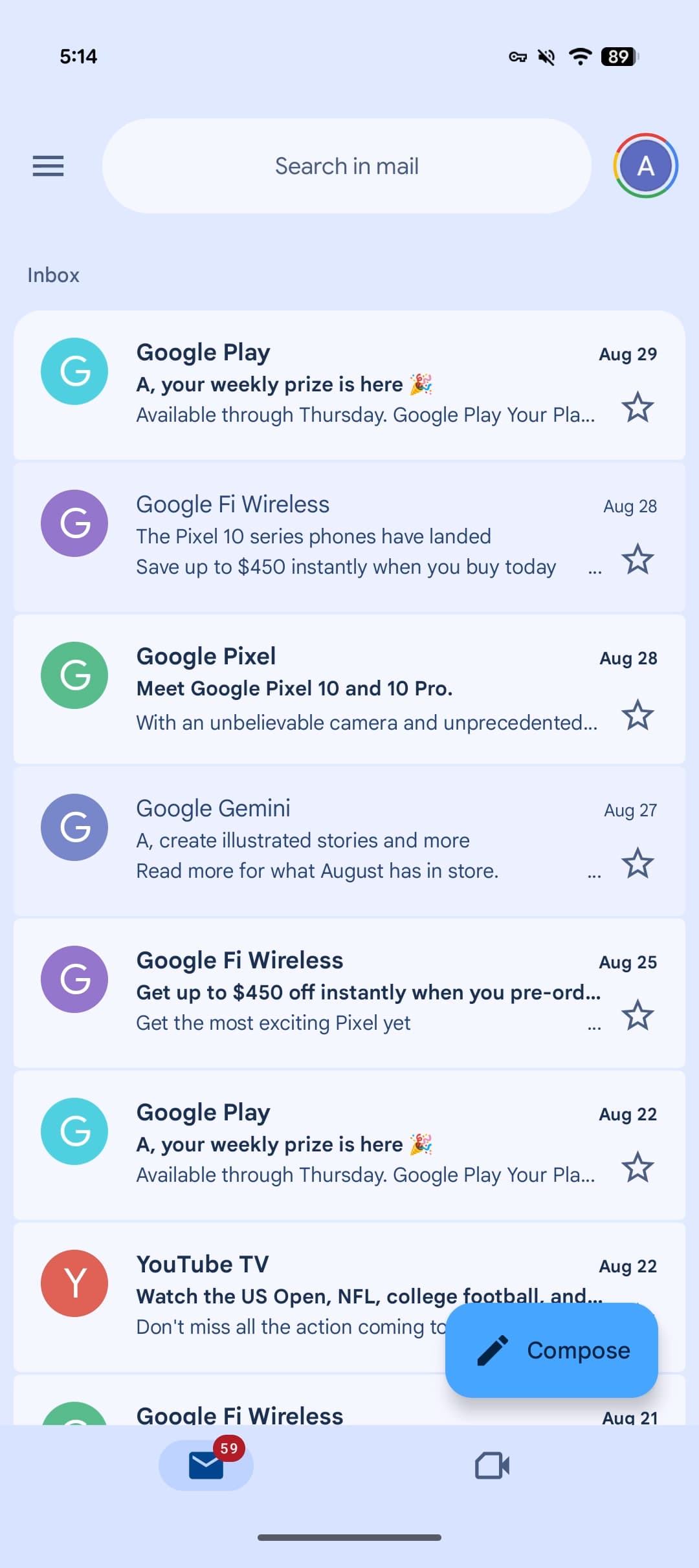 Gmail M3 es el contenedor expresivo