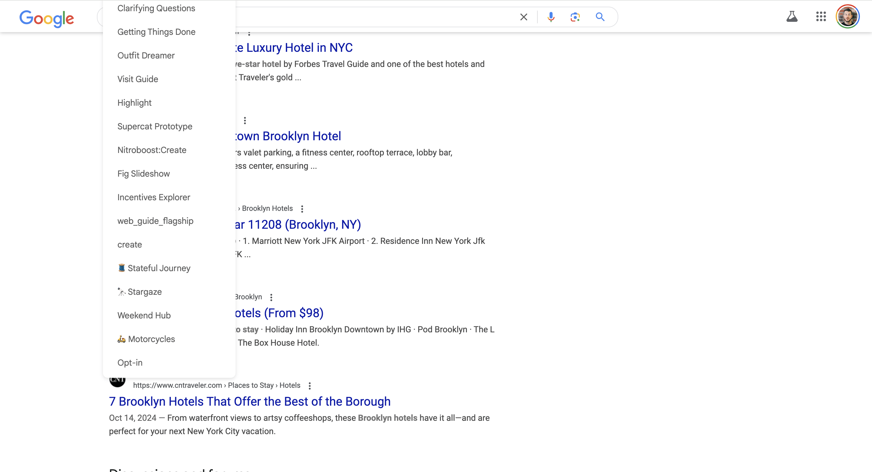 Los modos de búsqueda de Google AI se presentan en el desplegable 3