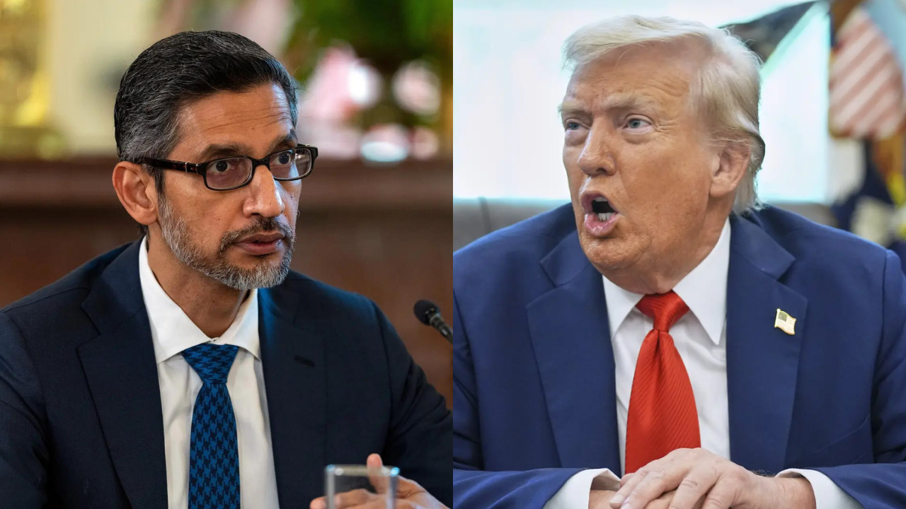 El CEO de Google es hermoso Pichai y Donald Trump