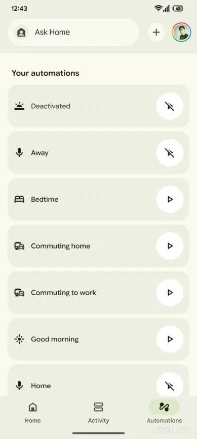 La pestaña de automatización de Google Home es el próximo-AA