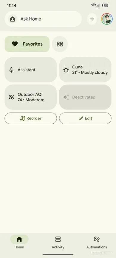 Google Home Update Home Tab-AA