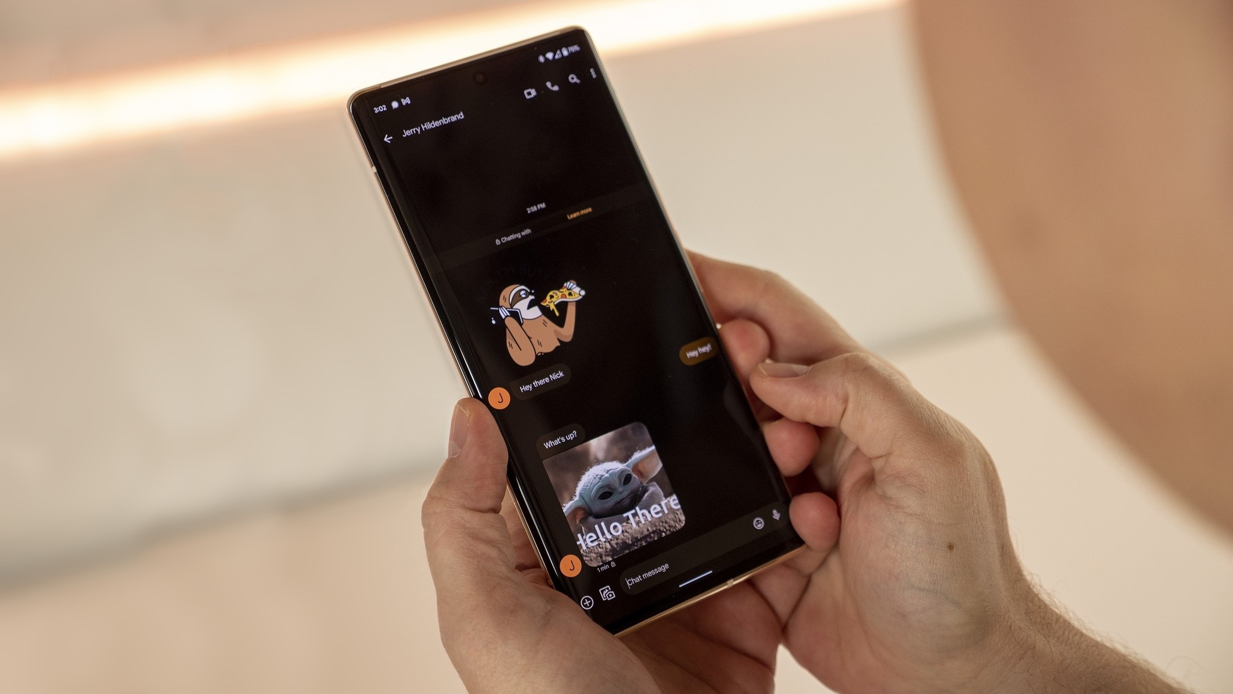 Mensaje de Google en Pixel 6 Pro