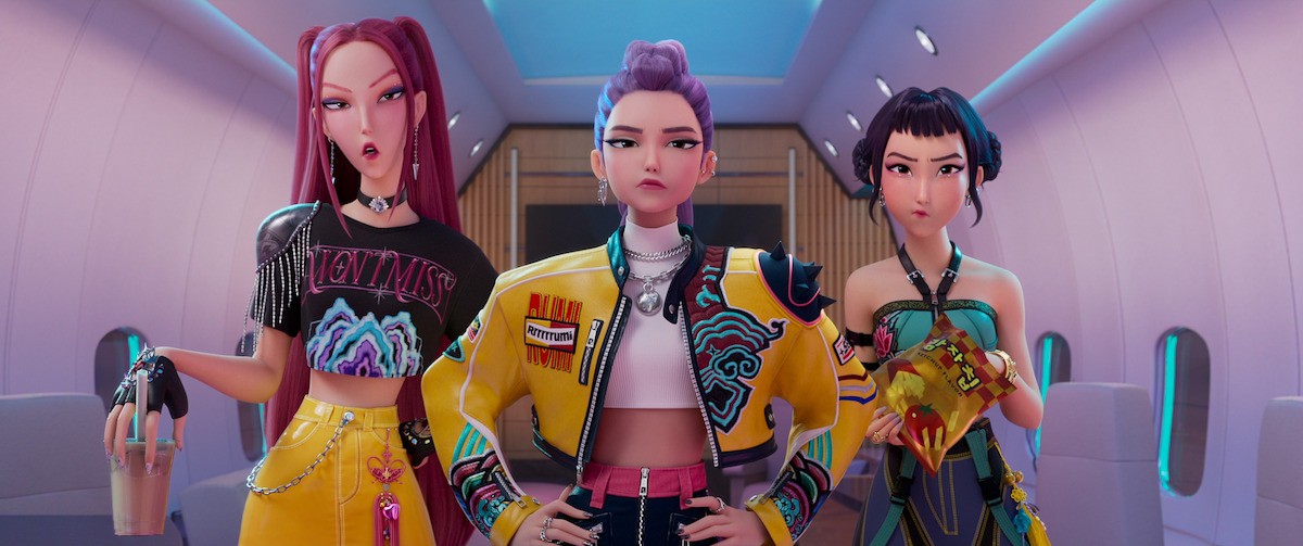 Meera, Rumi y Joey en 'Kpop Demon Hunters'