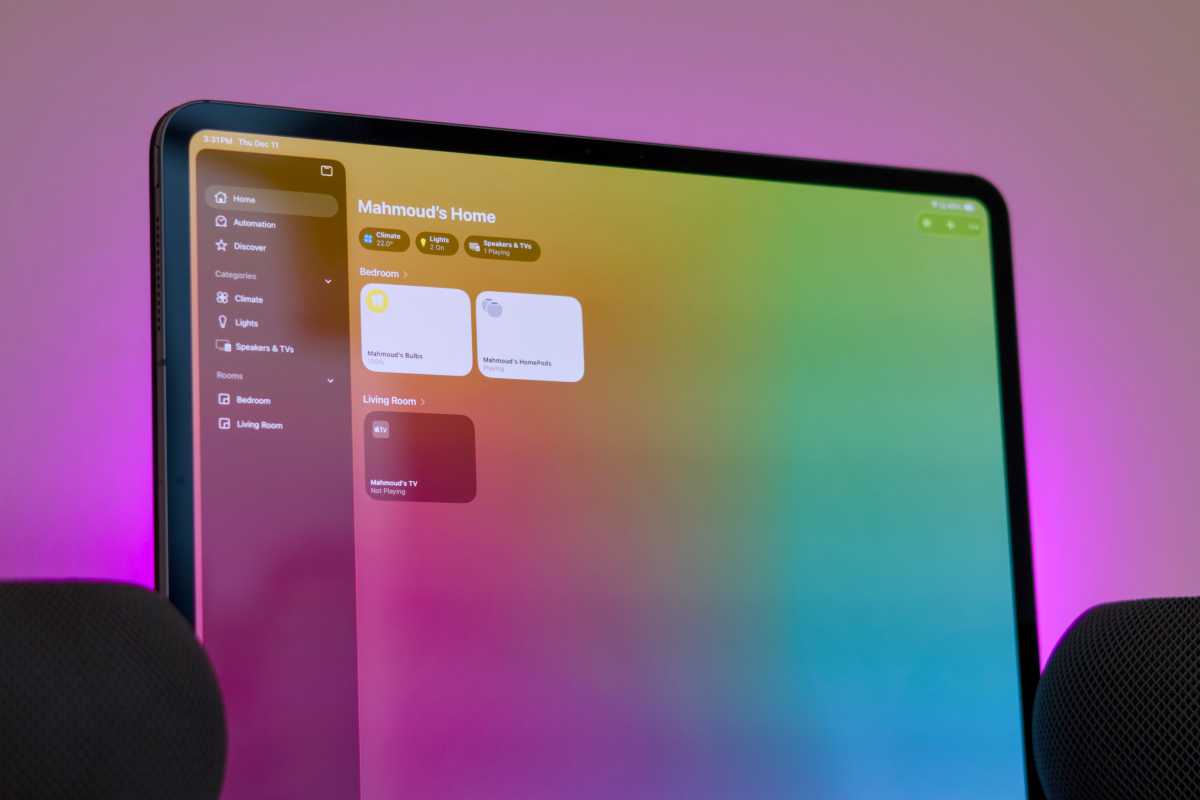 Mostrando la aplicación iPad Home