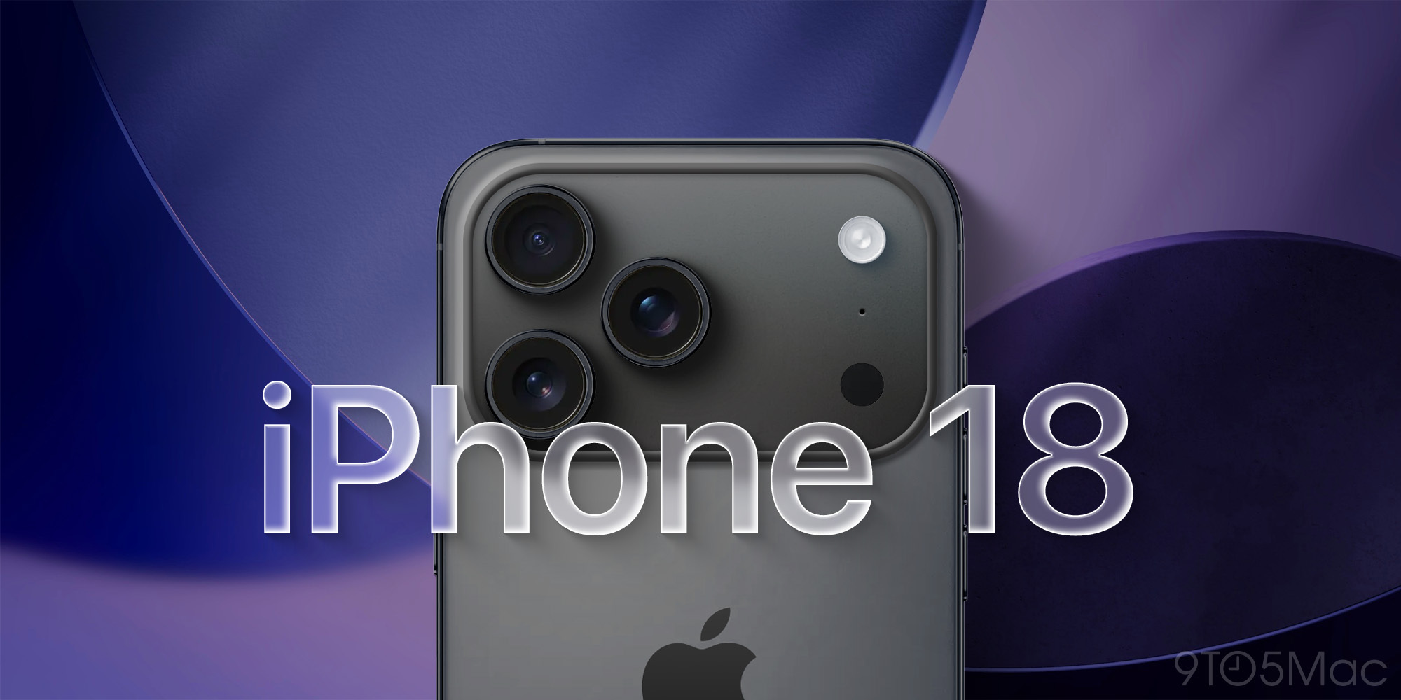 El acuerdo de chips de Apple con Samsung es una gran noticia para los futuros iPhone. Representación del iPhone con las palabras 'iPhone 18' en vidrio líquido.