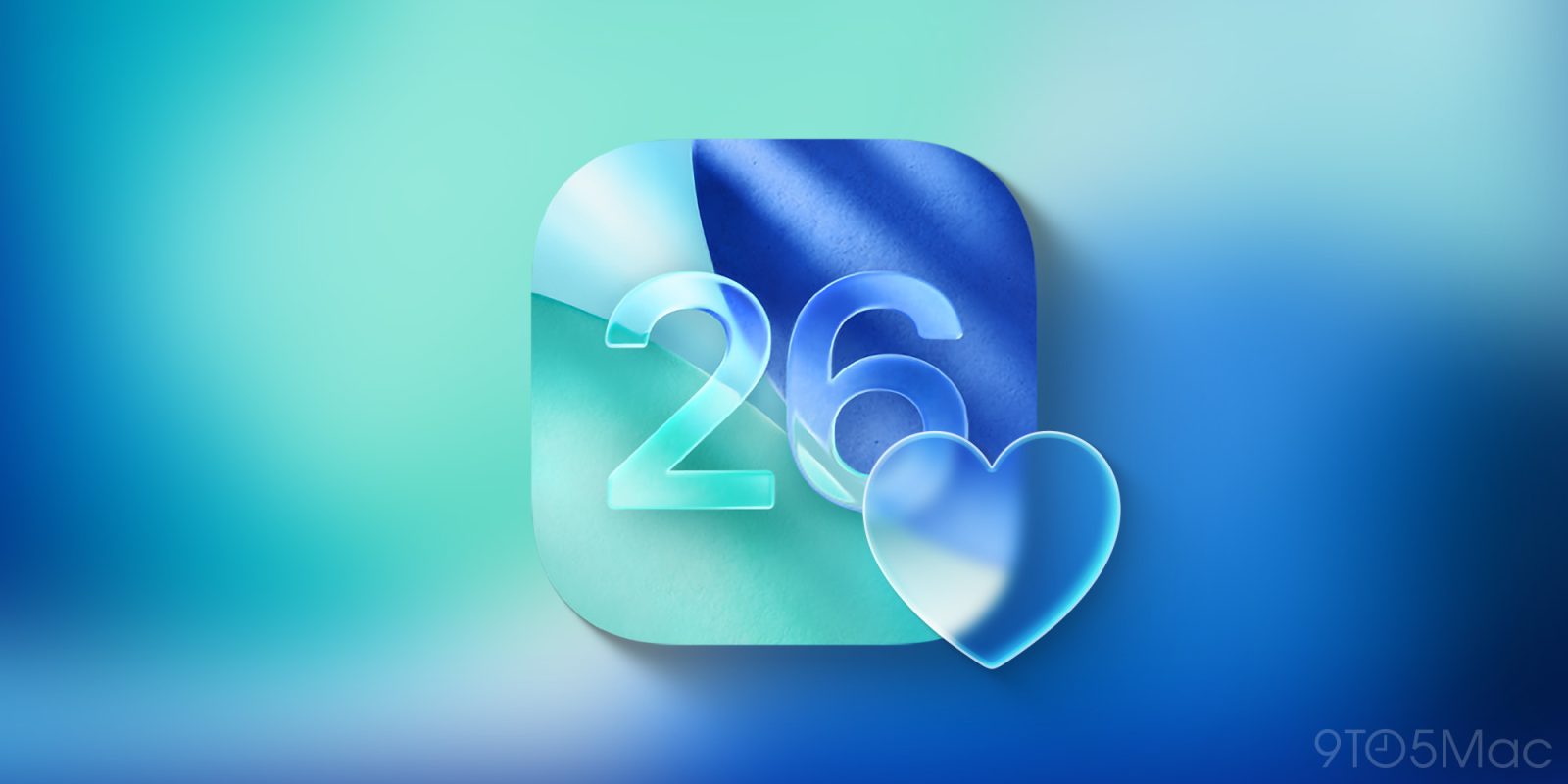 Una de las cosas que más me gustan de iOS 26 es el gráfico estilizado de iOS 26 con un corazón de cristal líquido.