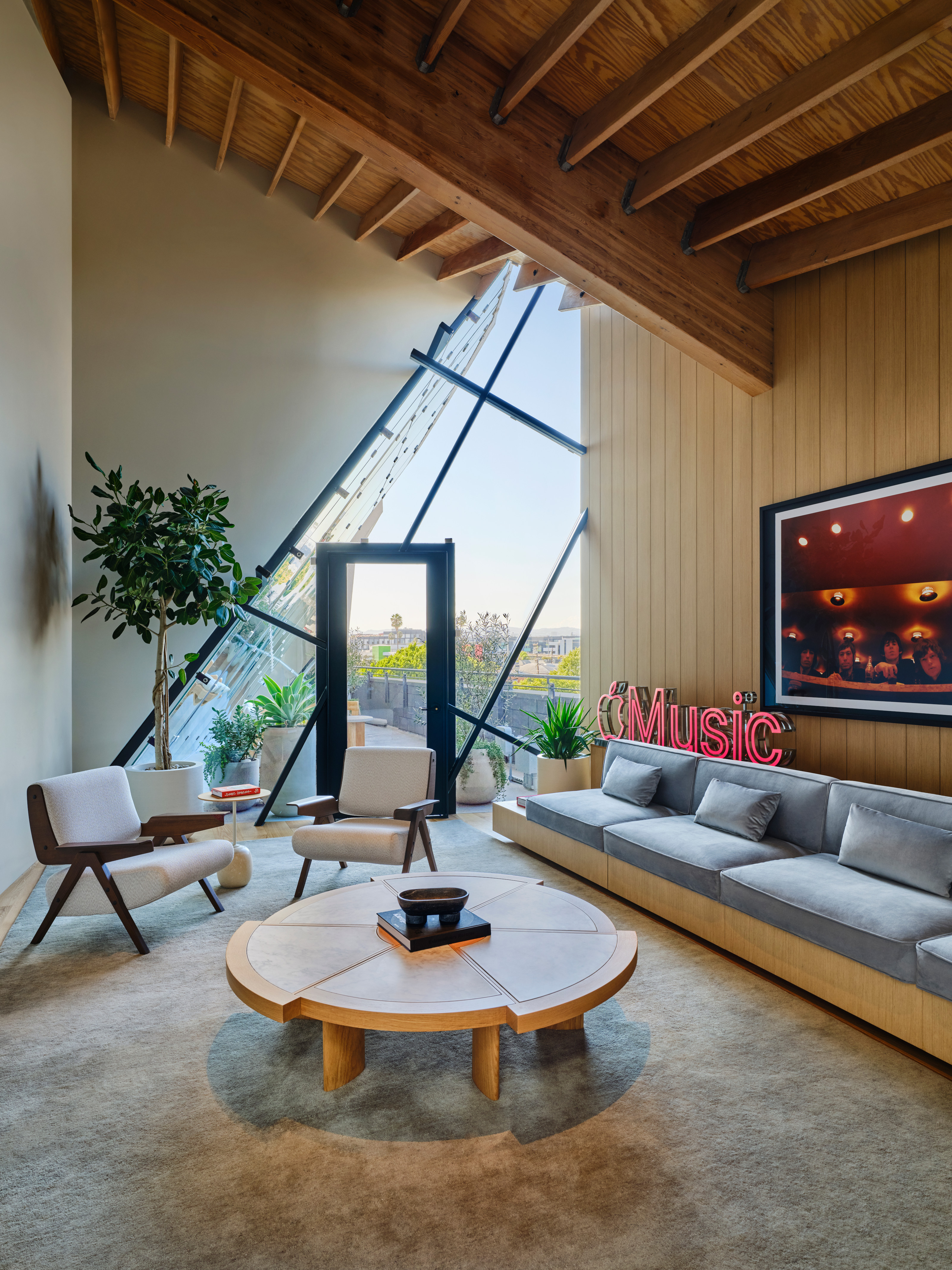 La sala verde del estudio de Apple Music en Los Ángeles
