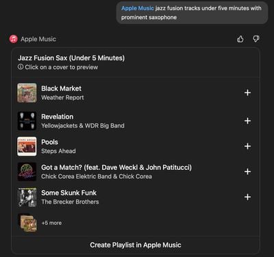 ChatGPT de generación de listas de reproducción de Apple Music