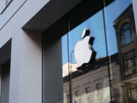 Logotipo de Apple en un edificio