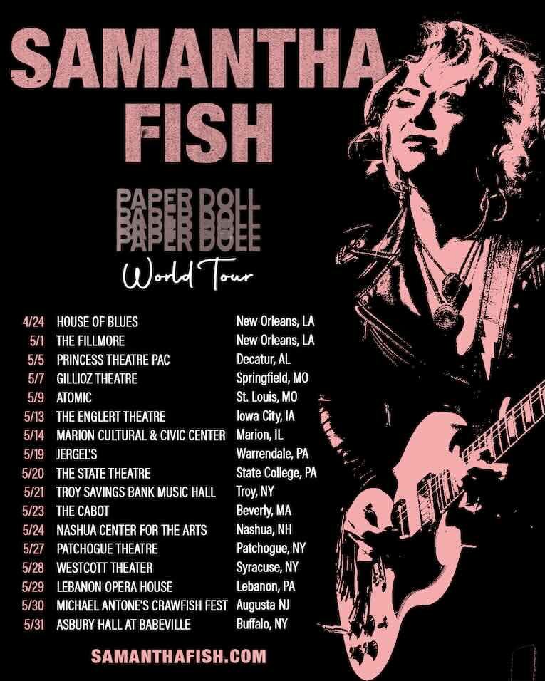 Samantha Fish, Paper Doll Live World Tour, folleto de la gira