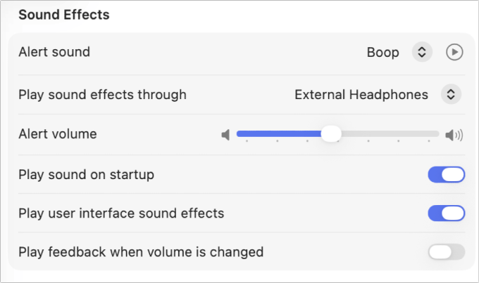 Control de sonido en dispositivos Mac